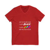 BLACK GAY FUP WHITE UNISEX V-NECK T-SHIRTS
