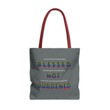 BLACK QUEER RAINBOW TOTE BAG