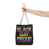 BLACK GAY PROUD TOTE BAG