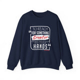 REACH FOR SOMETHING - WHITE RED UNISEX SWEAT SHIRT