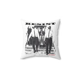 RESIST-BLACK THROW PILLOW