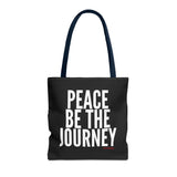 PEACE BE THE JOURNEY WHITE TOTE BAG