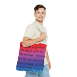 BLACK MAGIC RAINBOW BLACK  TOTE BAG