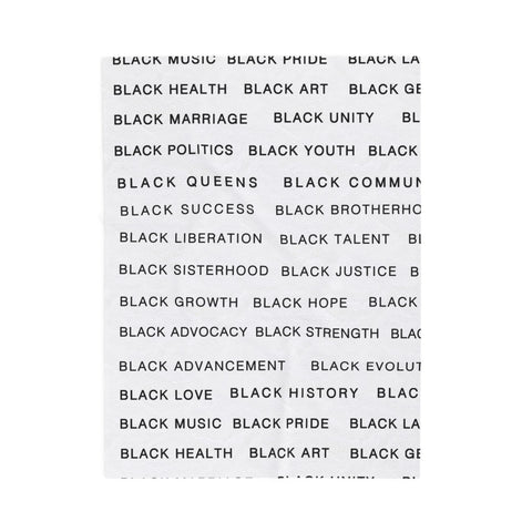 BLACK MAGIC - BLACK LETTERS PLUSH BLANKET