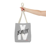 V EAUX IV - WHITE W/ BLACK EAUX TOTE BAG