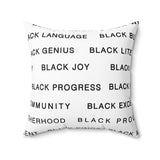 BLACK MAGIC - BLACK LETTERS THROW PILLOW