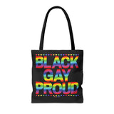 BLACK GAY PROUD TOTE BAG