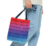 BLACK MAGIC RAINBOW BLACK  TOTE BAG