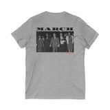 MARCH - BLACK UNISEX V-NECK T-SHIRT