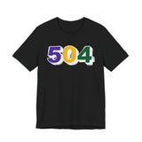 504 Mardi Gras Colorblock UNISEX SHORT SLEEVE T-SHIRT