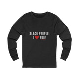 BLACKITY BLACK - WHITE UNISEX LONG SLEEVE T-SHIRT