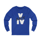 V EAUX IV - WHITE W/ BLACK EAUX UNISEX LONG SLEEVE T-SHIRT