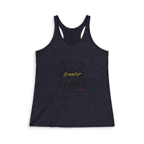 REACH FOR SOMETHING BLACK GOLD RACERBACK TANK TOP