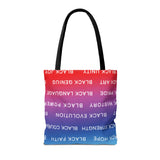 BLACK MAGIC RAINBOW WHITE  TOTE BAG
