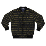 BLACK MAGIC - BLACK GOLD AOP MEN'S BOMBER JACKET