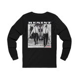RESIST-WHITE UNISEX LONG SLEEVE T-SHIRT