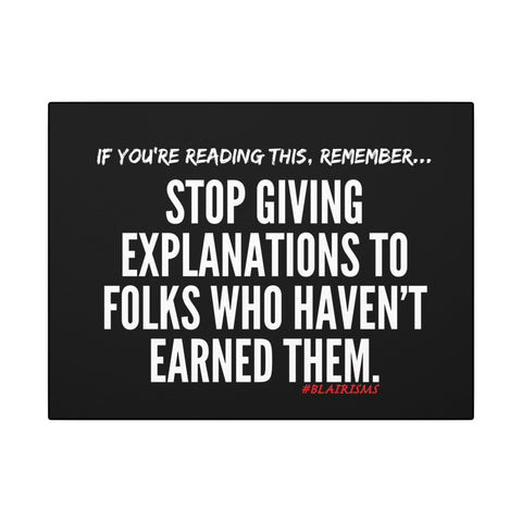 EXPLANATION CANVAS ART