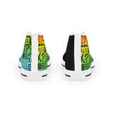 EAUX BLACK ON RAINBOW HI-TOP SNEAKERS WHITE SOLE