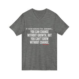 GROWTH AND CHANGE UNISEX V-NECK T-SHIRTS