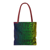 EAUX - BLACK ON MARDI GRAS TOTE BAG
