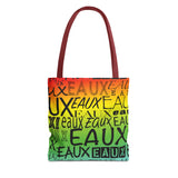 EAUX - BLACK ON RAINBOW TOTE BAG
