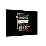 REACH FOR SOMETHING WHITE GOLD CANVAS ART