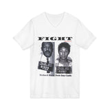 FIGHT - WHITE UNISEX V-NECK T-SHIRT