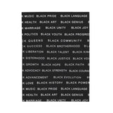 BLACK MAGIC WHITE LETTERS PLUSH BLANKET
