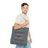 BLACK QUEER RAINBOW TOTE BAG