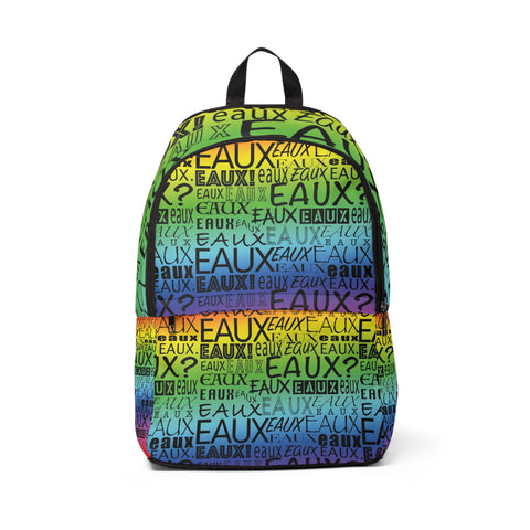 EAUX - BLACK ON RAINBOW BOOKBAG