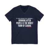 Relaxed V-Neck Tee: Unisex Casual Wear for Everyday Comfort, Summer Outings, Gift for Friends, Minimalist Style, Everyday Wear