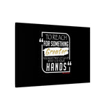 REACH FOR SOMETHING WHITE GOLD CANVAS ART