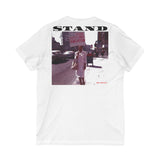 STAND - BLACK UNISEX V-NECK T-SHIRT
