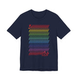 BIIIIIITCH RAINBOW UNISEX SHORT SLEEVE T SHIRTS