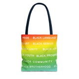BLACK MAGIC RAINBOW WHITE  TOTE BAG