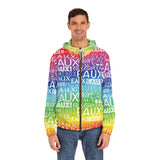 EAUX WHITE ON RAINBOW AOP ZIP HOODIE