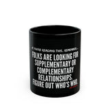 FIGURE OUT CERAMIC MUG-BLACK 15OZ