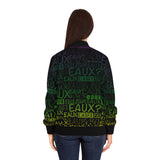 EAUX ALLOVER - MARDI GRAS AOP WOMEN'S BOMBER JACKET