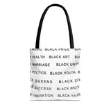 BLACK MAGIC - BLACK LETTERS TOTE BAG