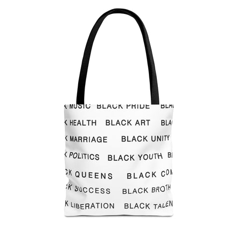 BLACK MAGIC - BLACK LETTERS TOTE BAG