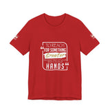 REACH FOR SOMETHING WHITE GOLD UNISEX SHORT SLEEVE T-SHIRTS