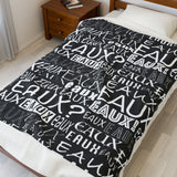 EAUX WHITE PLUSH BLANKET