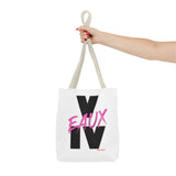 V EAUX IV - BLACK W/ PINK EAUX TOTE BAG