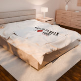 BLACK PEOPLE I LOVE YOU - BLACK PLUSH BLANKET