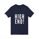 HIGH END WHITE UNISEX V-NECK T-SHIRTS