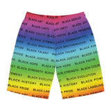 BLACK MAGIC RAINBOW BLACK BOARD SHORTS