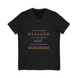 BLACK WOMAN RAINBOW UNISEX V-NECK T-SHIRT