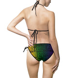 EAUX BLACK ON MARDI GRAS 2 PIECE SWIM SUIT
