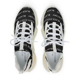 BLACK MAGIC WHITE LETTERS MESH SNEAKERS