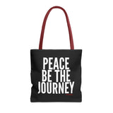 PEACE BE THE JOURNEY WHITE TOTE BAG